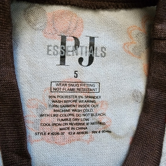 Grey Fall Football Turkey Pajamas, Kid's 5 - Picture 4 of 7